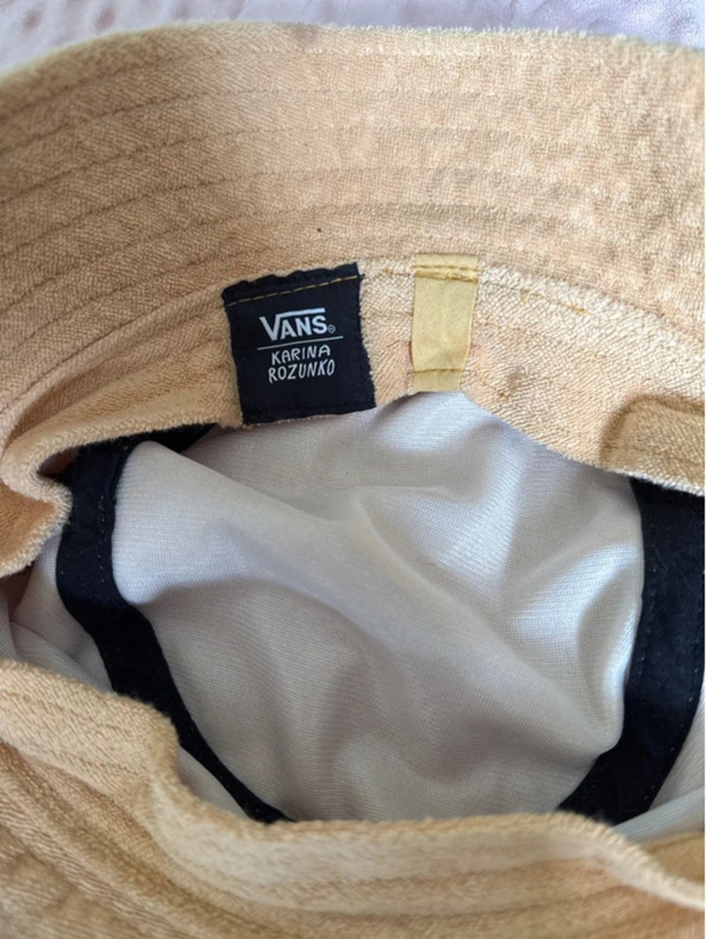 Vans Karina Bucket Hat in Narcissus Yellow Terry Cloth One Size